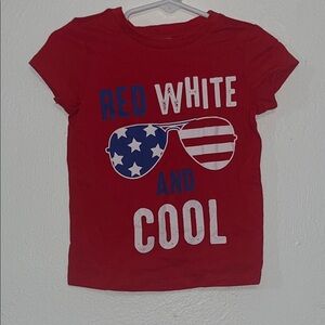 Swiggles Patriotic Red Tee with Sunglasses Graphic